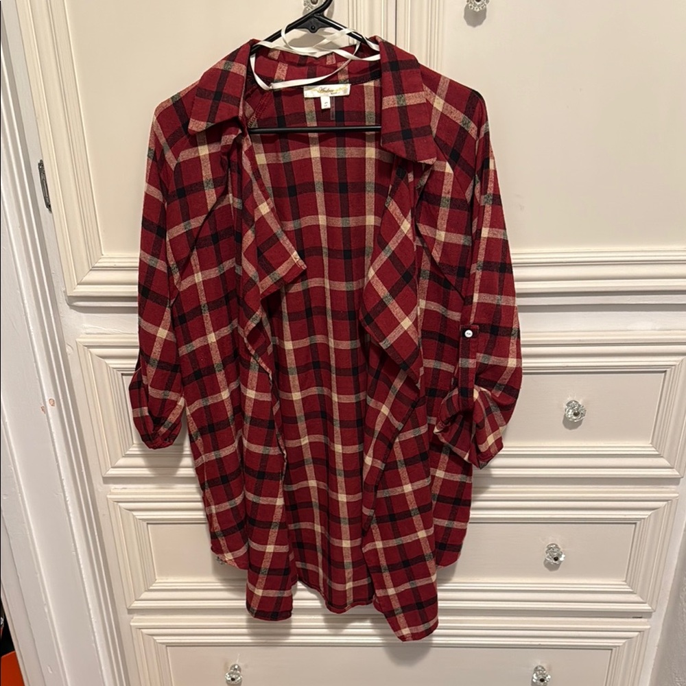Plaid cardigan